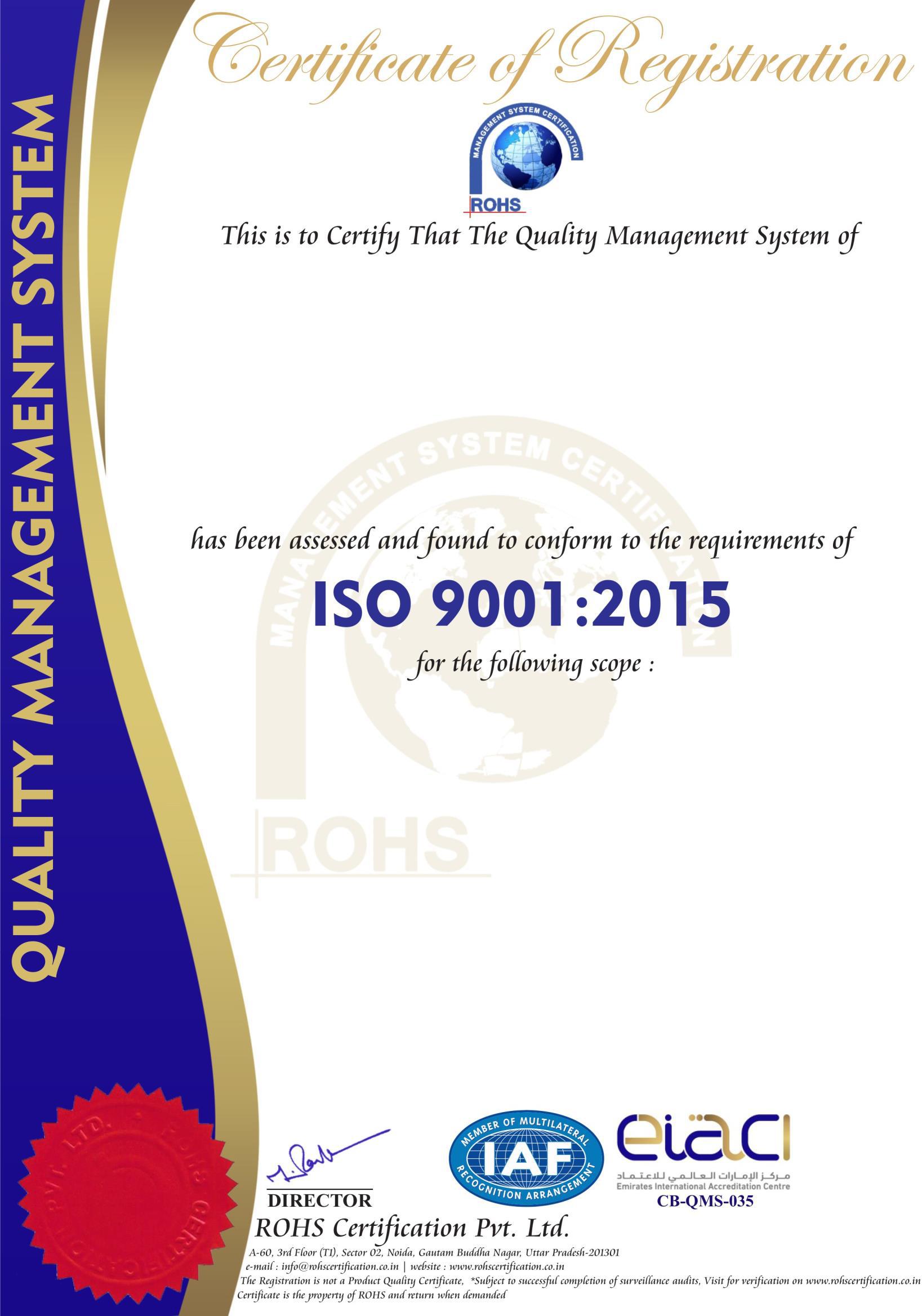 Certificate of Registration